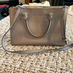 Gray Michael Kors handbag